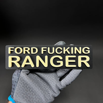 1PC FORD FUCKING RANGER 3D Acrylic Badge - Car Truck Emblem Fender Sticker