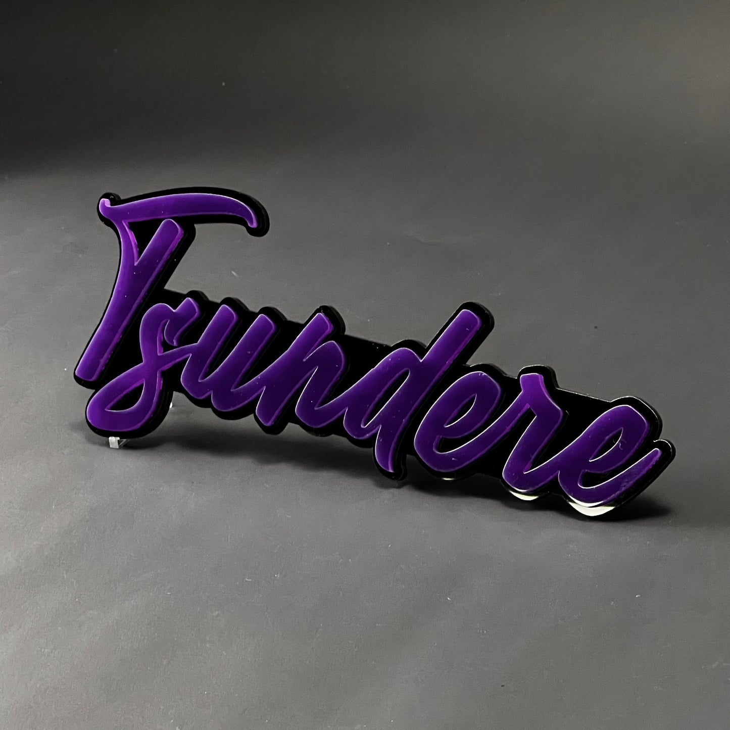 1PC Tsundere 3D Acrylic Badge - Car Truck Emblem Fender Tailgate Trunk Sticker