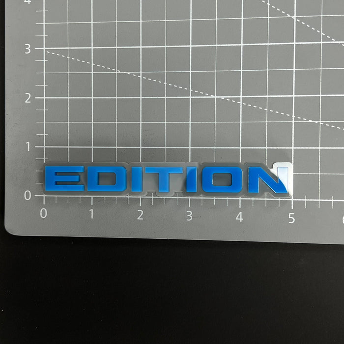 1PC EDITION Blue 3D Acrylic Badge - Car Truck Emblem Fender Sticker