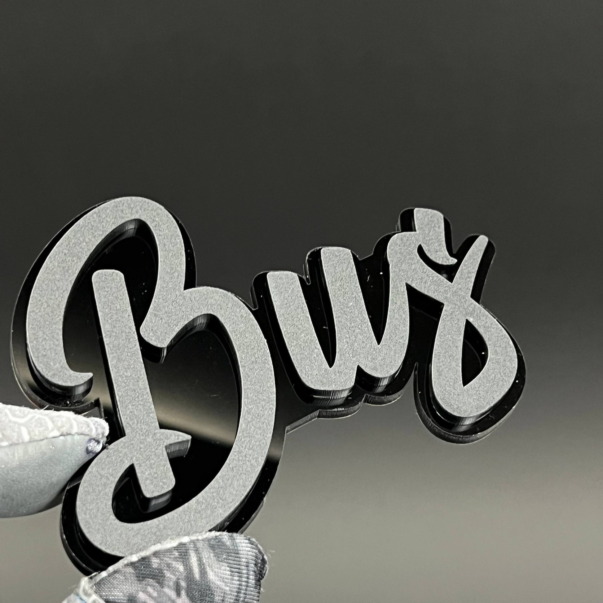 1PC Bus 3D Acrylic Badge - Car Truck Emblem Fender Tailgate Trunk Sticker