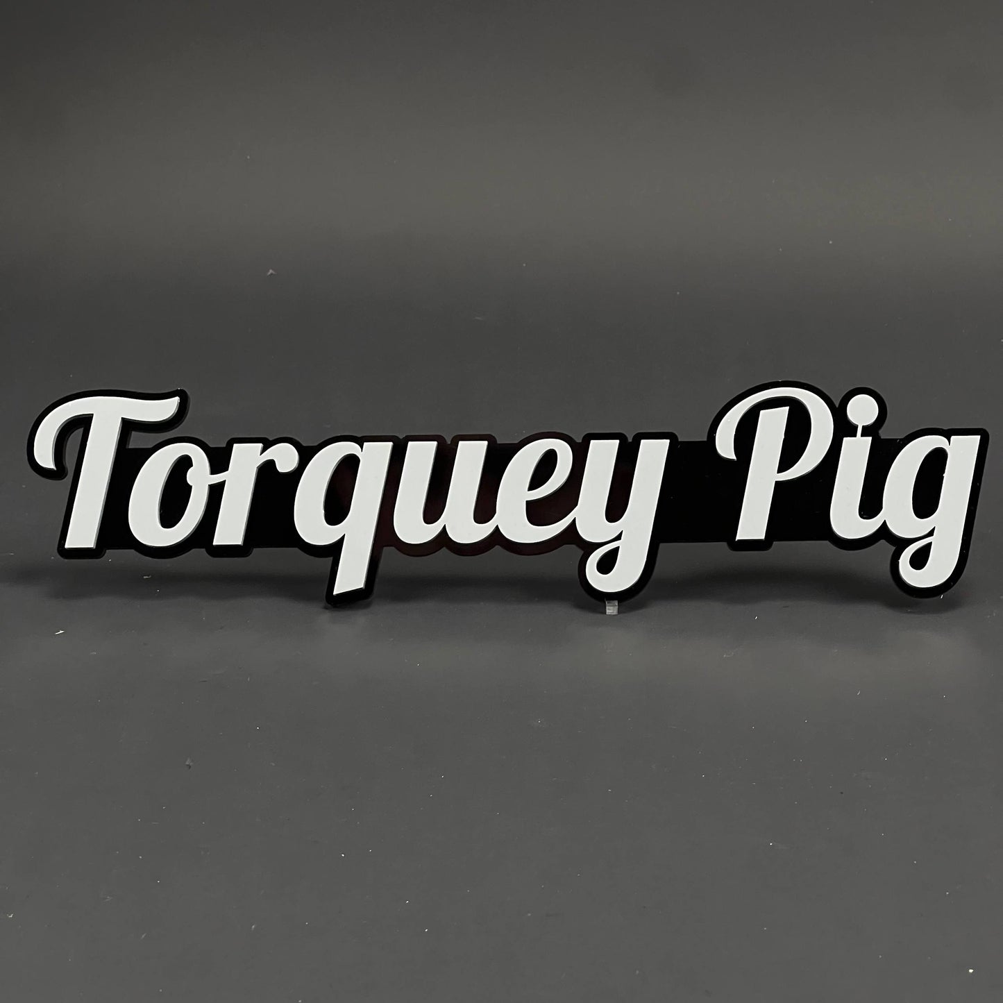 1PC Torquey Pig 3D Acrylic Badge - Car Truck Emblem Fender Sticker