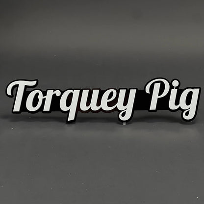 1PC Torquey Pig 3D Acrylic Badge - Car Truck Emblem Fender Sticker