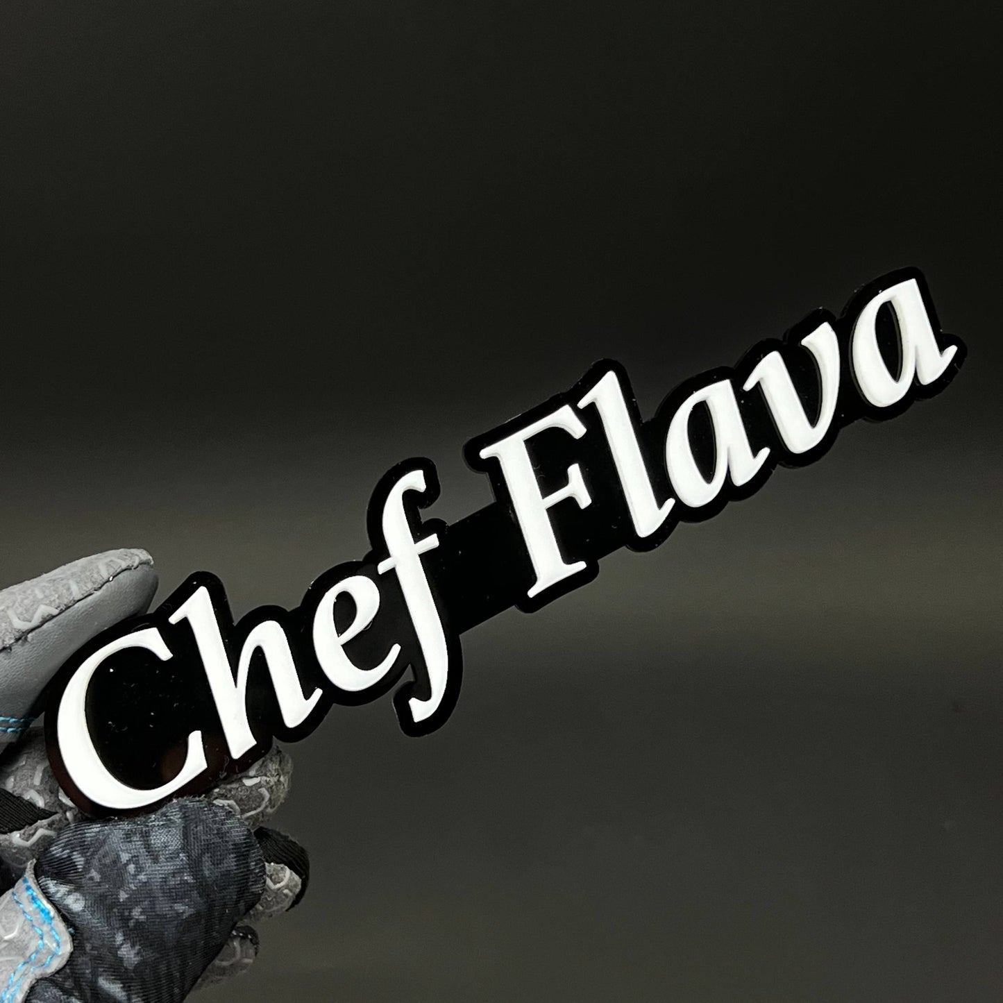 1PC Chef Flava 3D Acrylic Badge - Car Truck Emblem Fender Tailgate Trunk Sticker