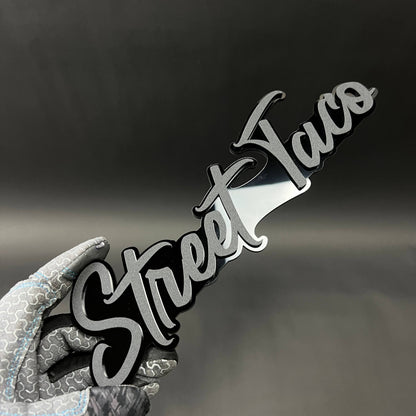 1PC Street Taco 3D Acrylic Badge - Car Truck Emblem Fender Sticker