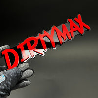 1PC DIRTYMAX 3D Acrylic Badge - Car Truck Emblem Fender Tailgate Trunk Sticker