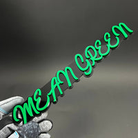 1PC MEAN GREEN 3D Acrylic Badge - Car Truck Emblem Fender Tailgate Trunk Sticker