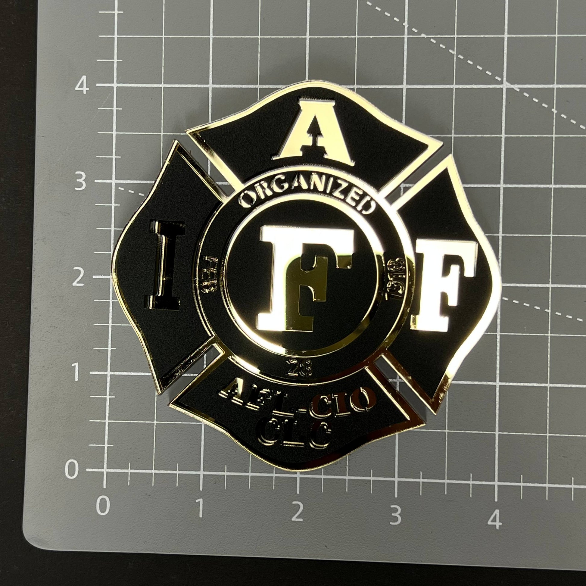 1PC IAFF 3D Acrylic Badge - Car Truck Emblem Fender Tailgate Trunk Sticker