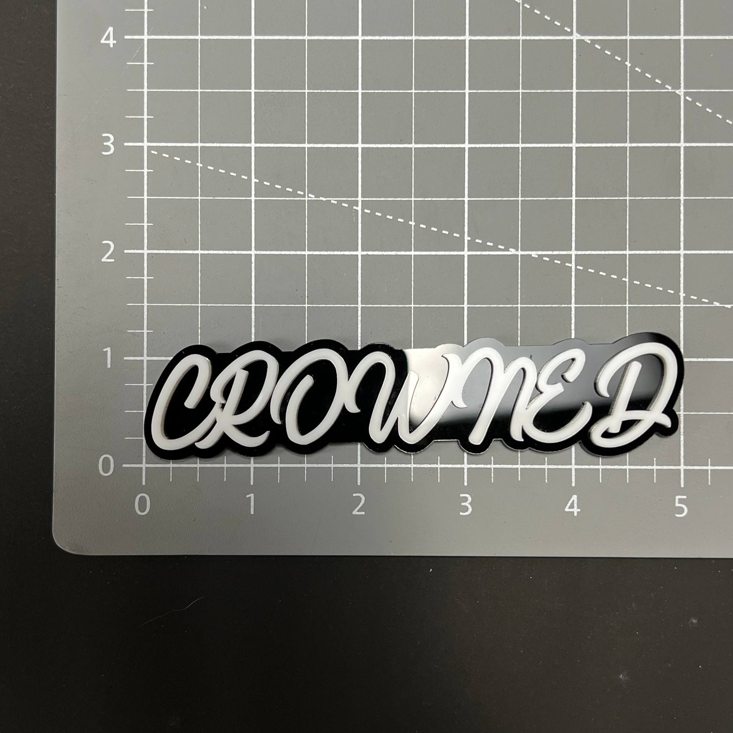1PC CROWNED 3D Acrylic Badge - Car Truck Emblem Fender Tailgate Trunk Sticker