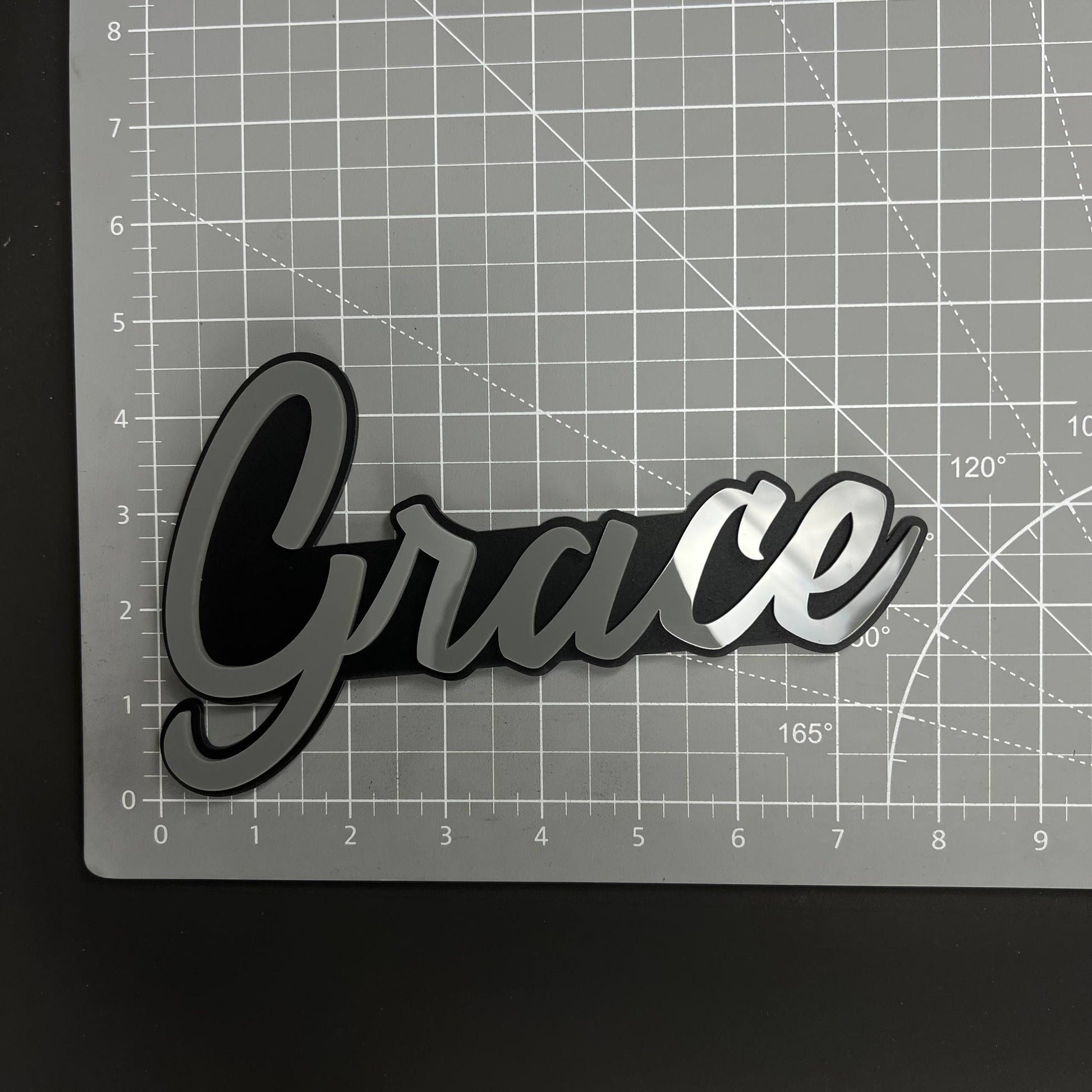 1PC Grace 3D Acrylic Badge - Car Truck Emblem Fender Tailgate Trunk Sticker