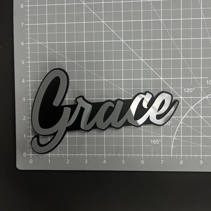 1PC Grace 3D Acrylic Badge - Car Truck Emblem Fender Tailgate Trunk Sticker