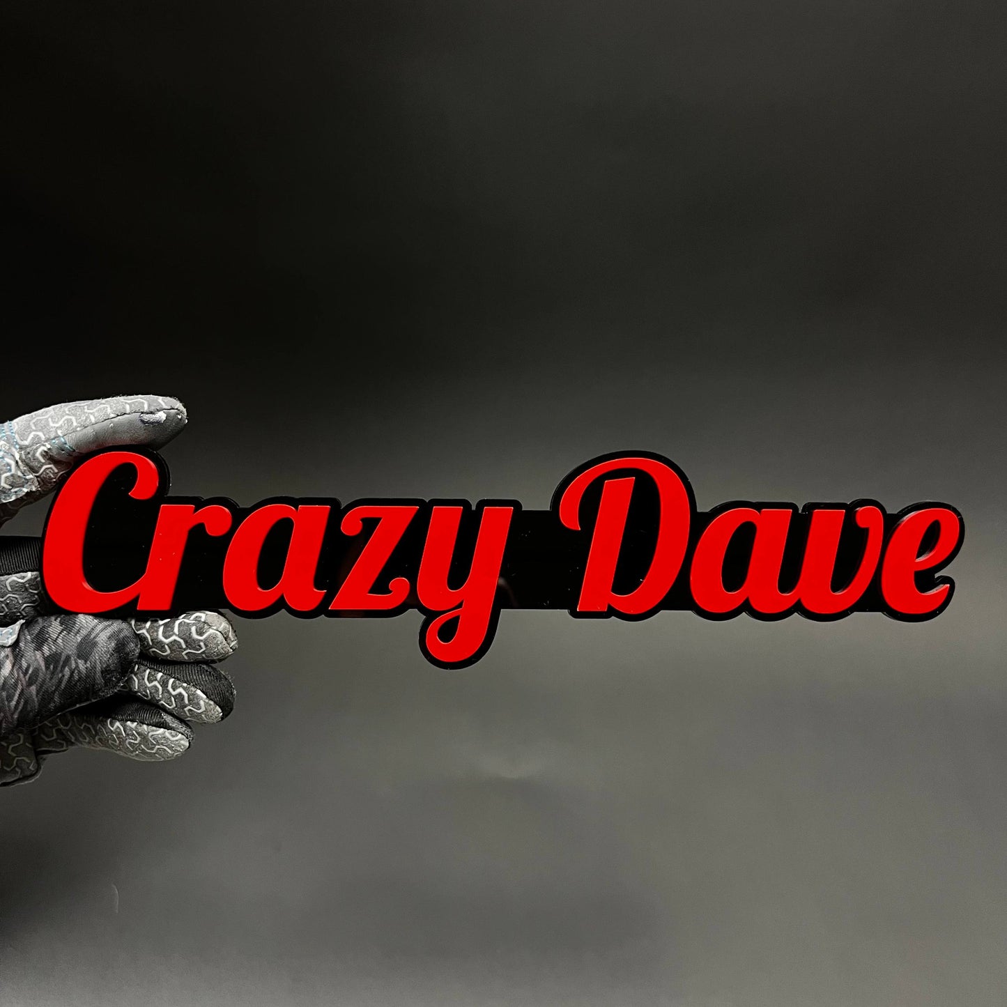 1PC Crazy Dave 3D Acrylic Badge - Car Truck Emblem Fender Tailgate Trunk Sticker