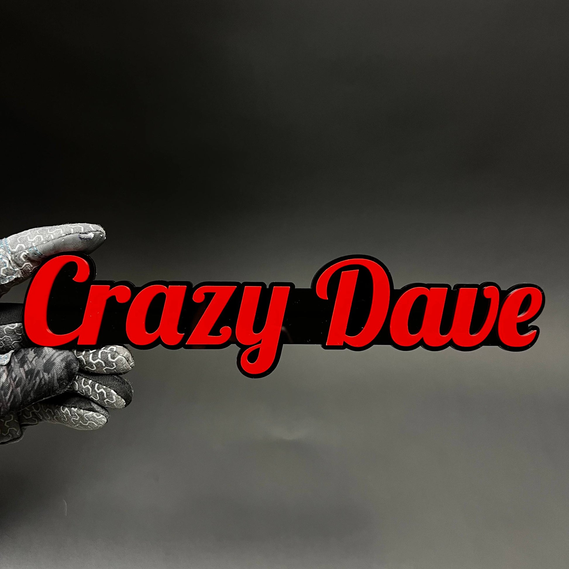 1PC Crazy Dave 3D Acrylic Badge - Car Truck Emblem Fender Tailgate Trunk Sticker