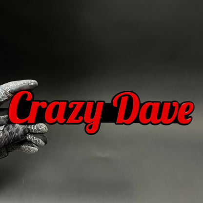 1PC Crazy Dave 3D Acrylic Badge - Car Truck Emblem Fender Tailgate Trunk Sticker