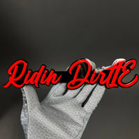1PC Ridin DirtE 3D Acrylic Badge - Car Truck Emblem Fender Sticker