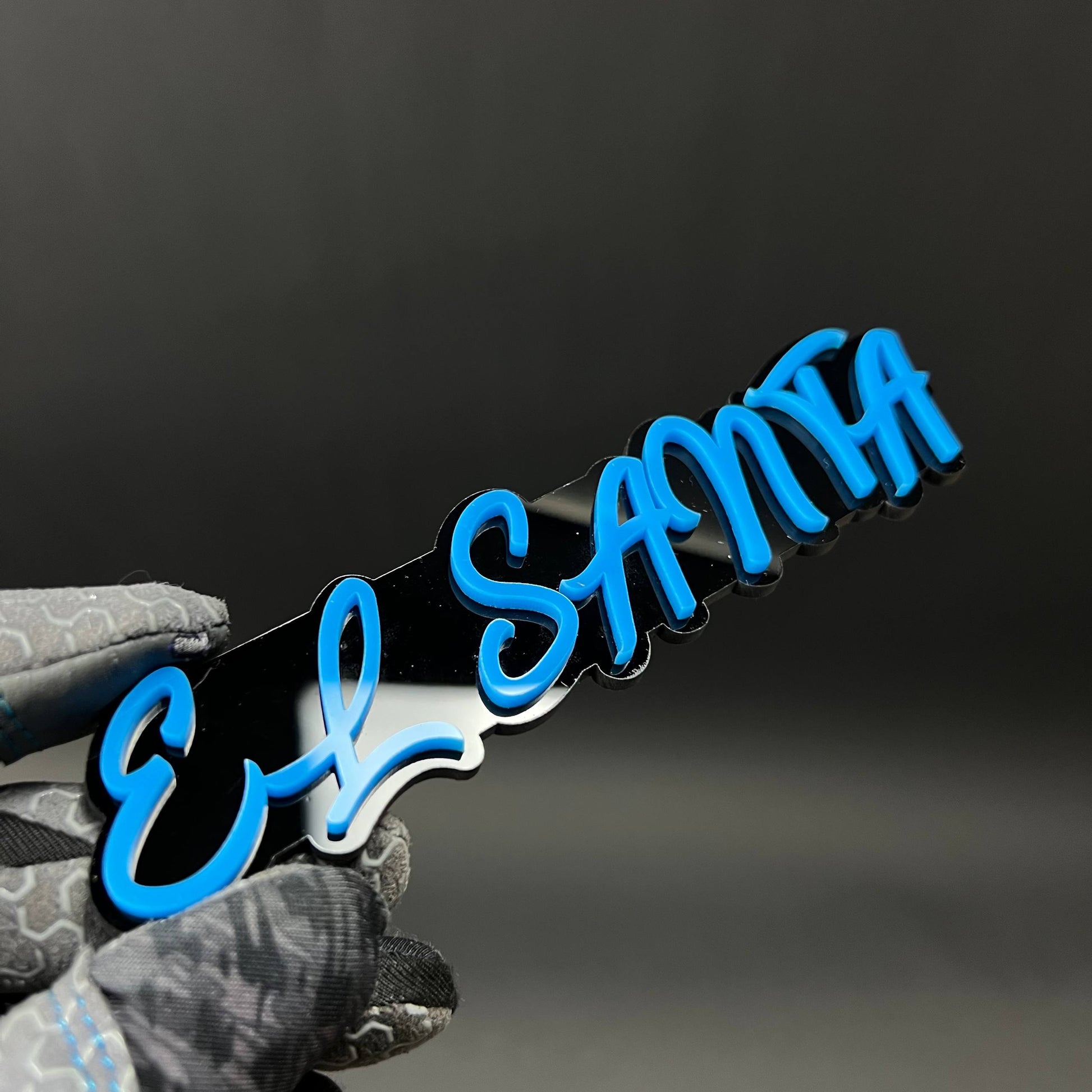 1PC EL SANTA 3D Acrylic Badge - Car Truck Emblem Fender Tailgate Trunk Sticker