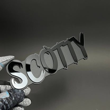 1PC SCOTTY 3D Acrylic Badge - Car Truck Emblem Fender Tailgate Trunk Sticker
