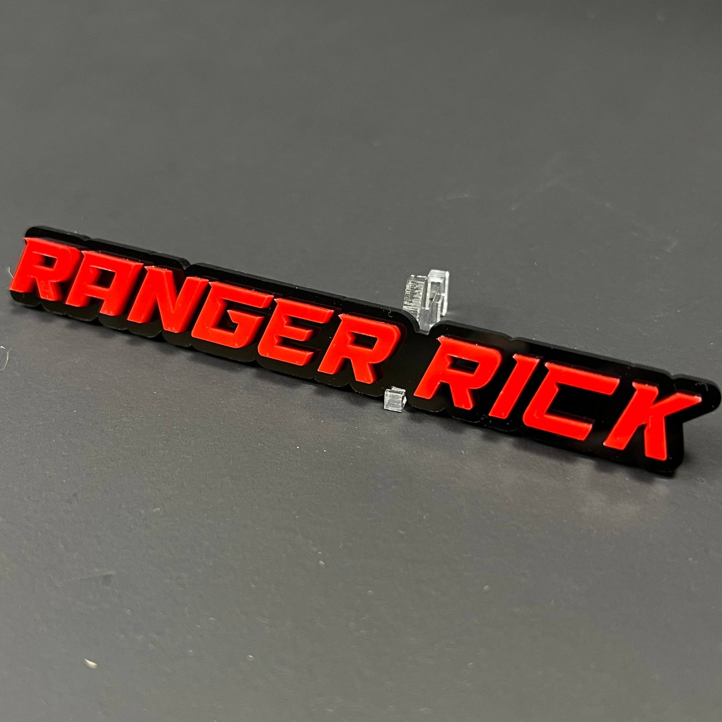 1PC RANGER RICK 3D Acrylic Badge - Car Truck Emblem Fender Sticker