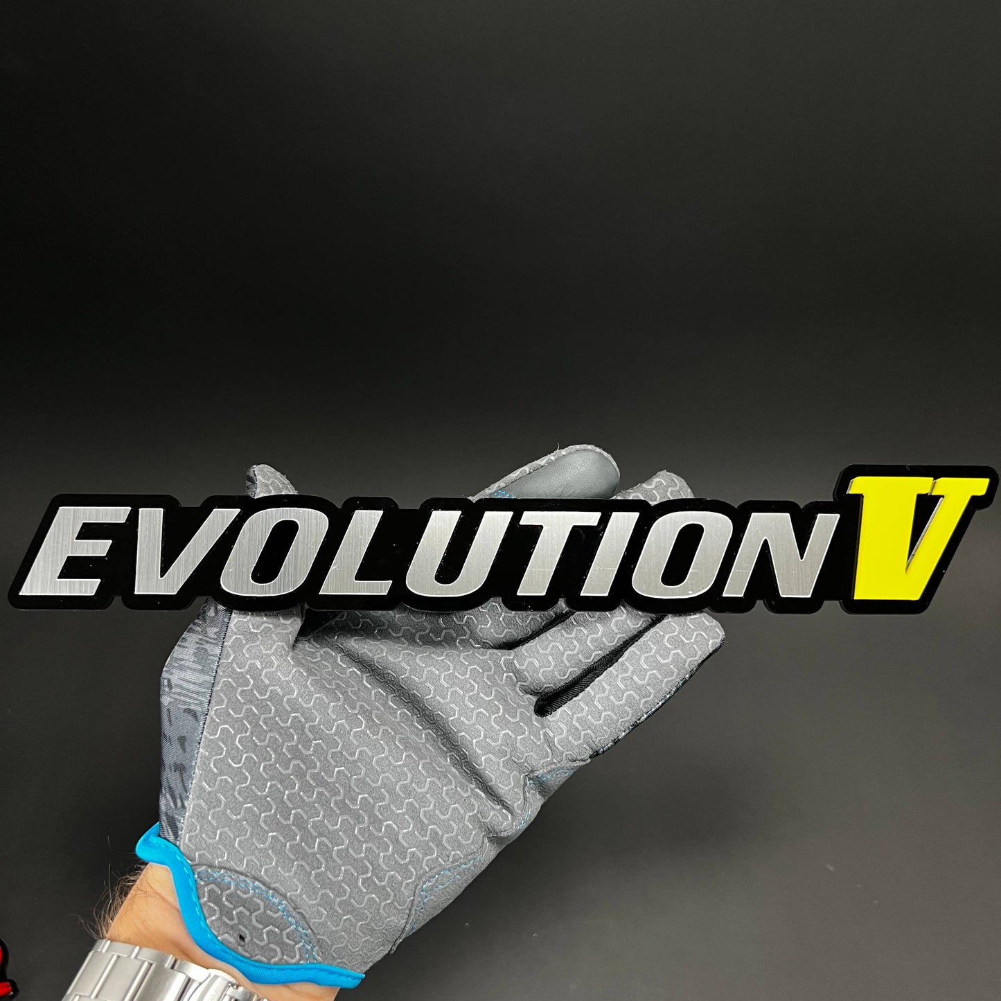 1PC EVOLUTION V 3D Acrylic Badge - Car Truck Emblem Fender Sticker