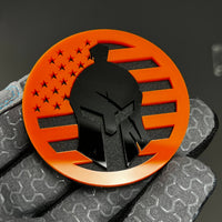 1PC Spartan Flag 3D Acrylic Badge - Car Truck Emblem Fender Sticker
