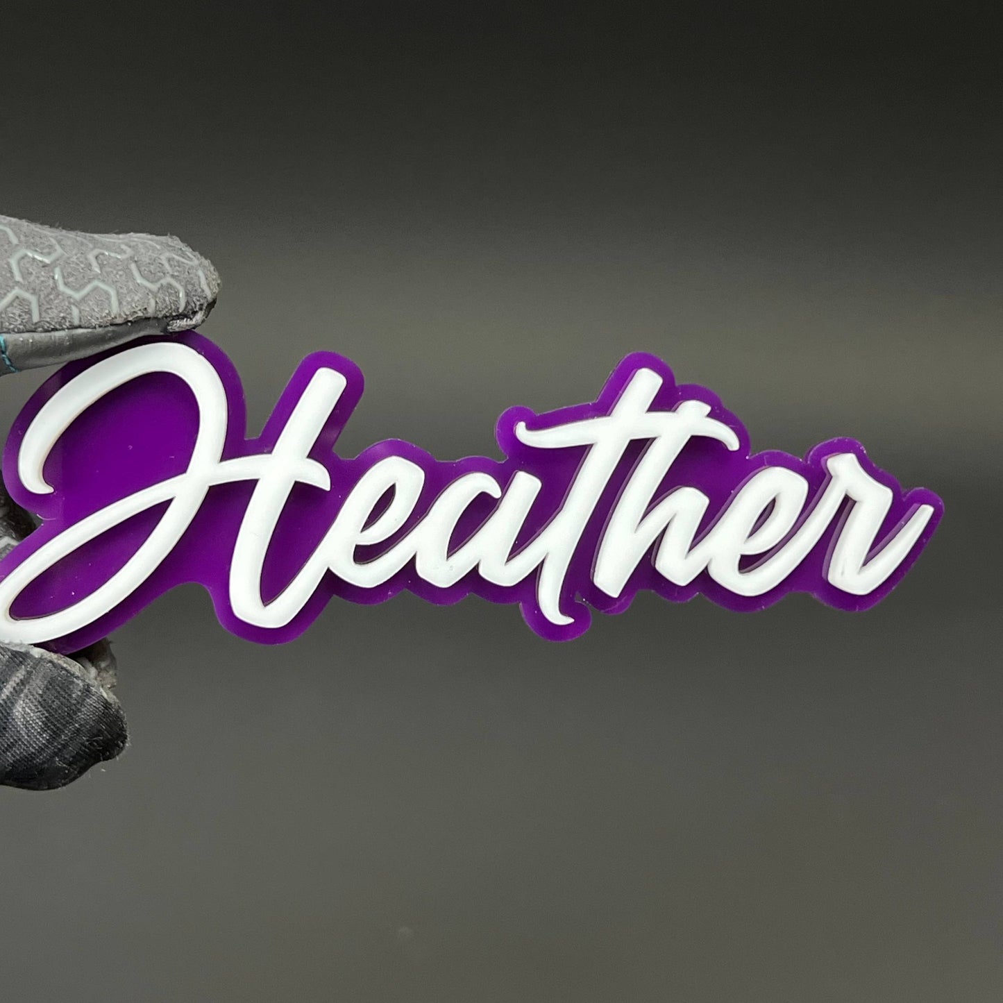 1PC Heather 3D Acrylic Badge - Car Truck Emblem Fender Tailgate Trunk Sticker