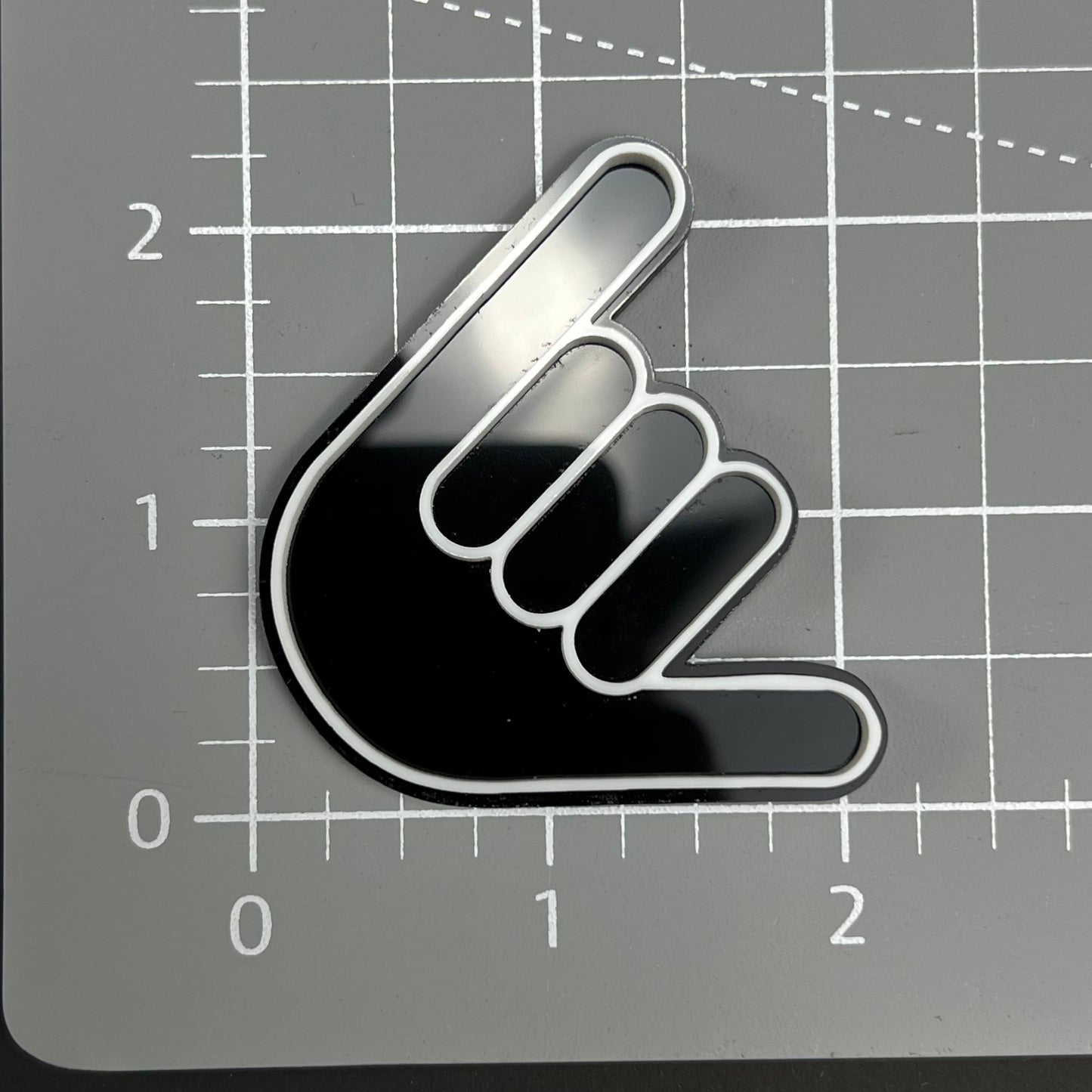 1PC Shaka Hand 3D Acrylic Badge - Car Truck Emblem Fender Tailgate Trunk Sticker