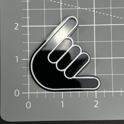 1PC Shaka Hand 3D Acrylic Badge - Car Truck Emblem Fender Tailgate Trunk Sticker