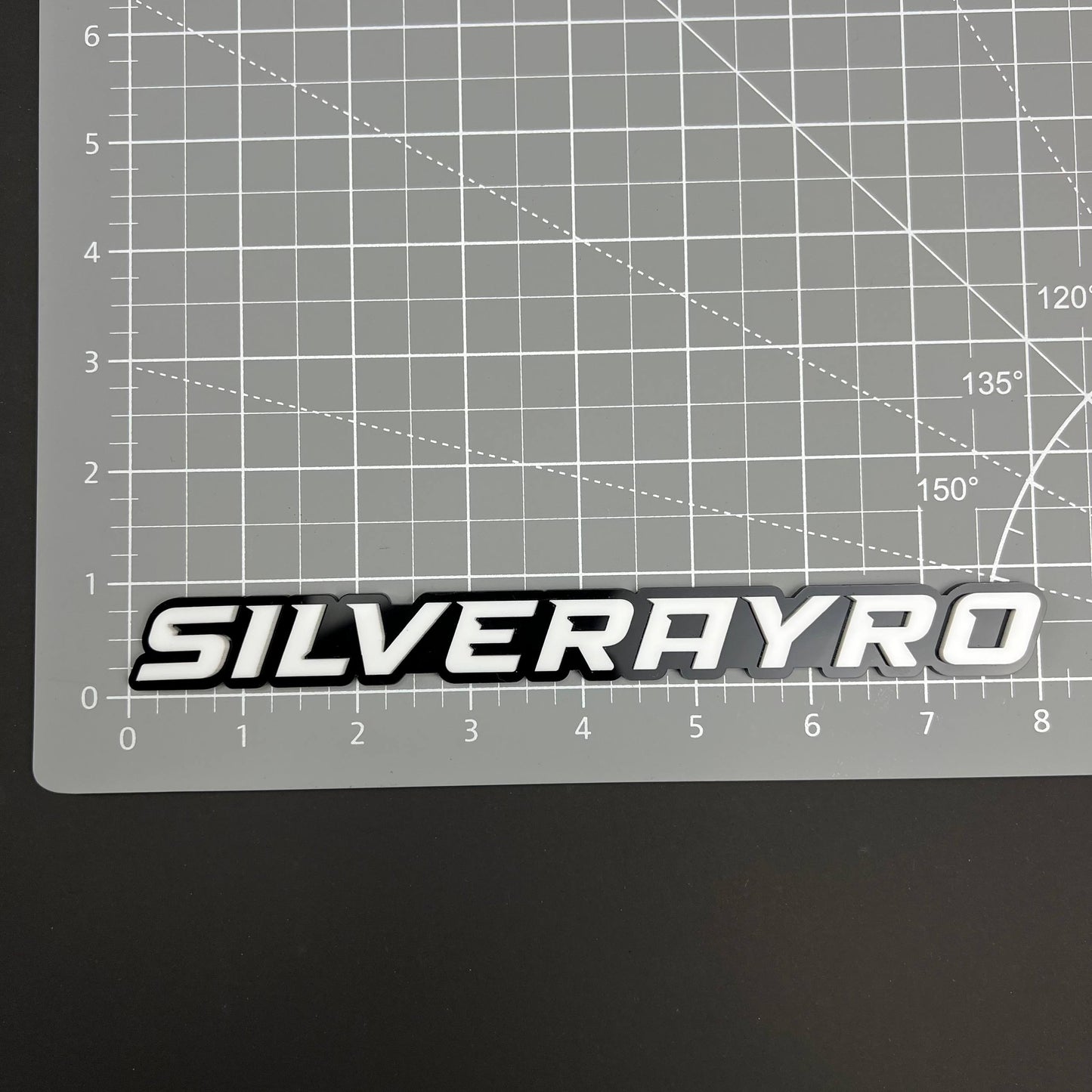 1PC SILVERAYRO 3D Acrylic Badge - Car Truck Emblem Fender Tailgate Trunk Sticker