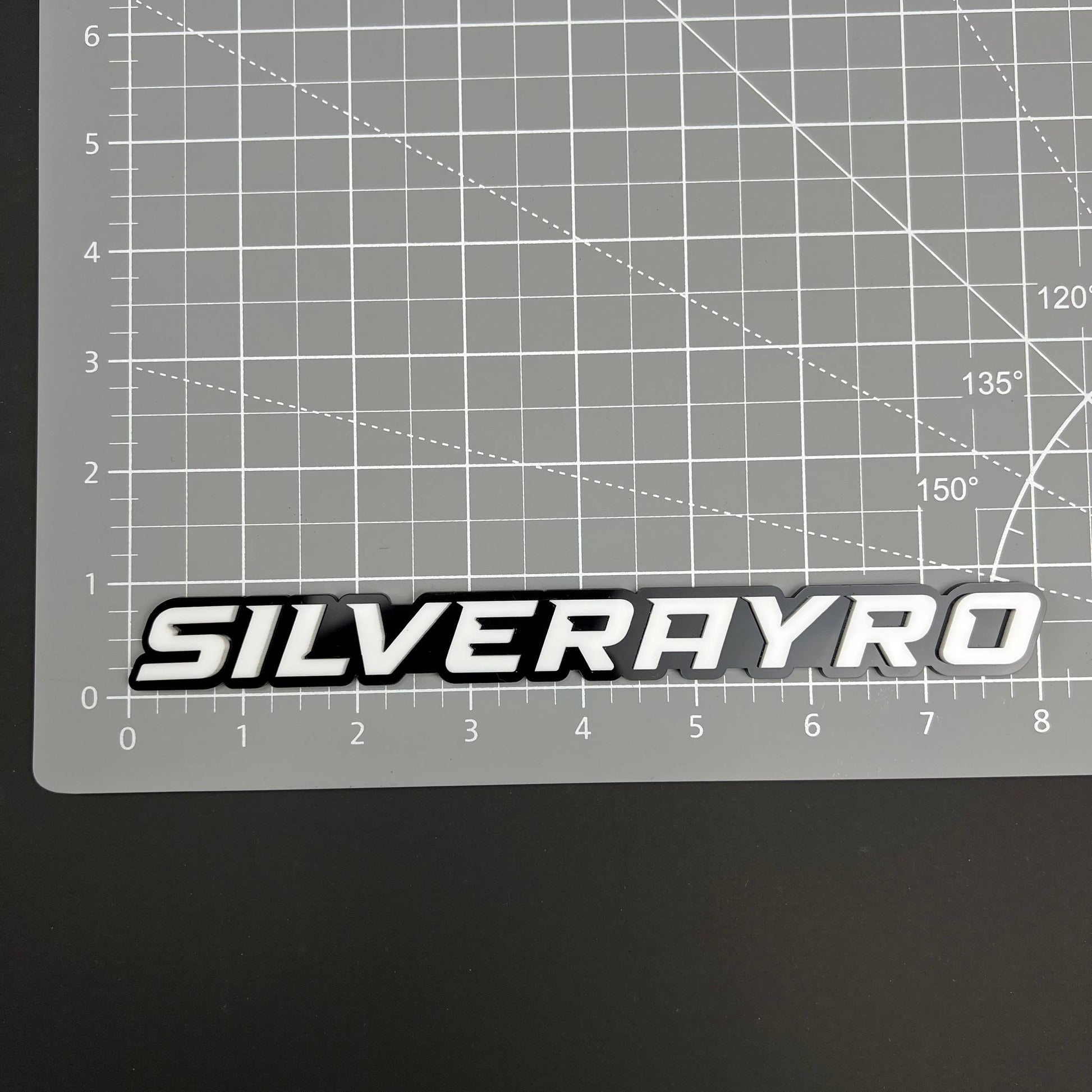 1PC SILVERAYRO 3D Acrylic Badge - Car Truck Emblem Fender Tailgate Trunk Sticker