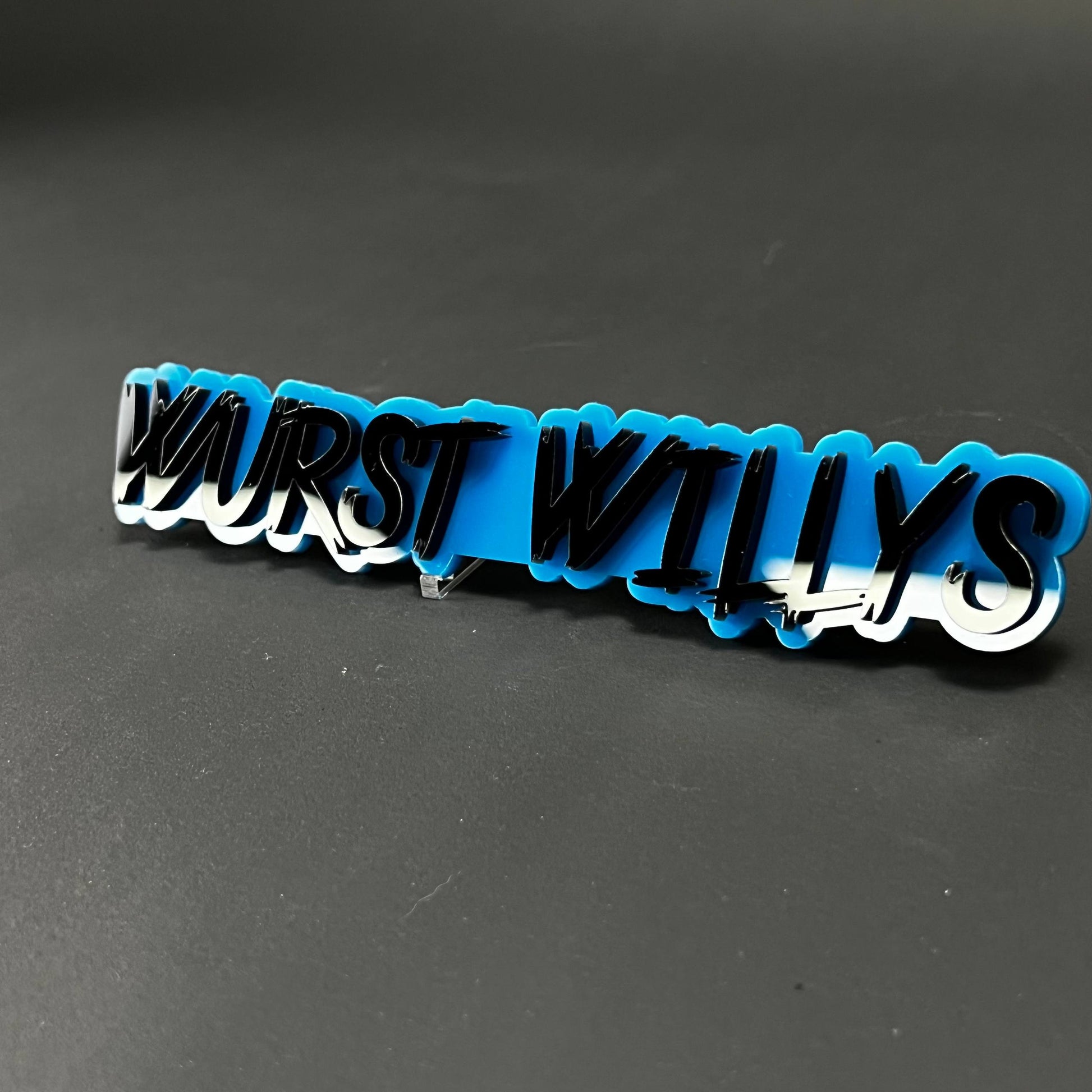1PC WURST WILLYS 3D Acrylic Badge - Car Truck Emblem Fender Sticker