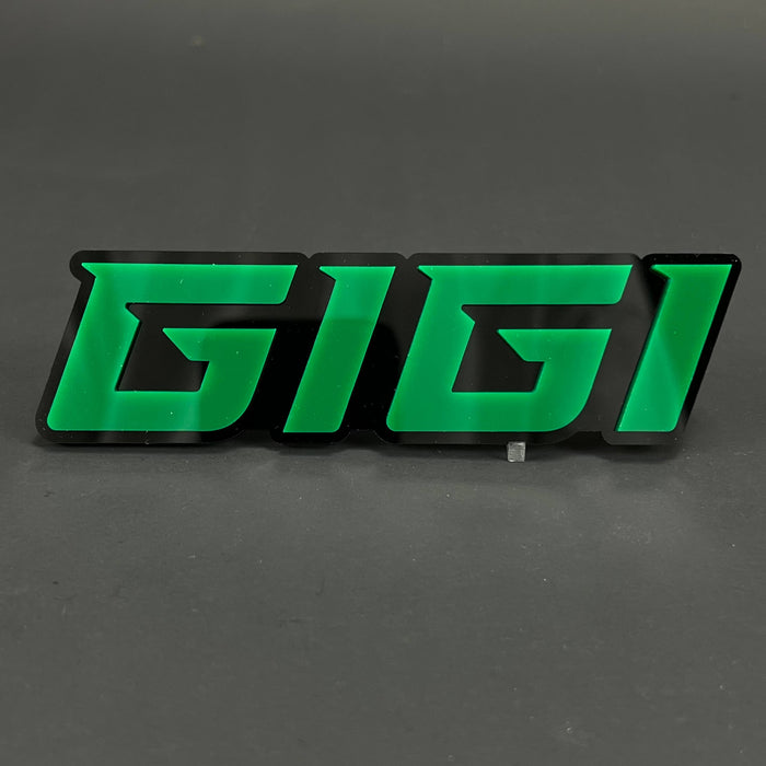 1PC GIGI 3D Acrylic Badge - Car Truck Emblem Fender Tailgate Trunk Sticker