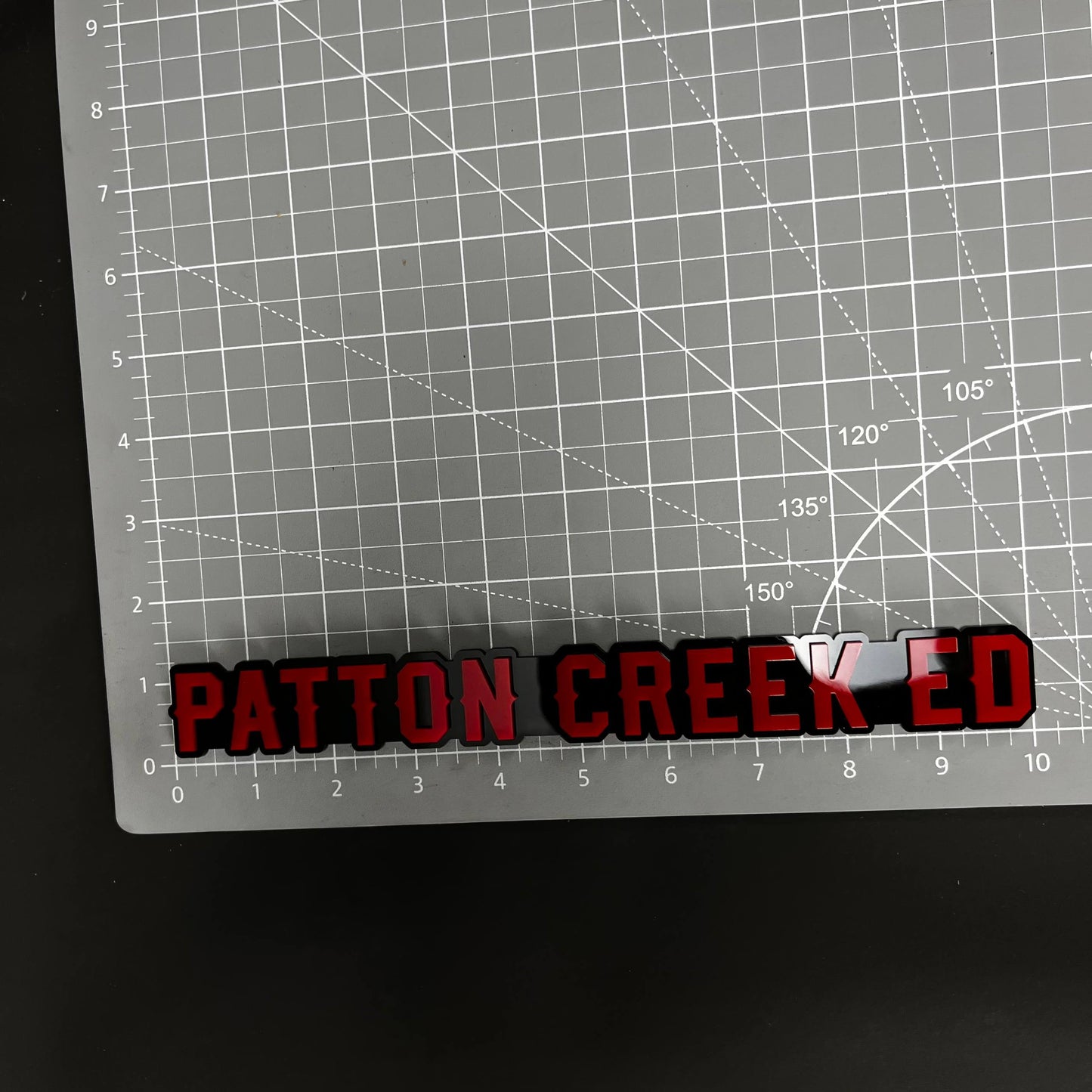 1PC PATTON CREEK ED 3D Acrylic Badge - Car Truck Emblem Fender Sticker