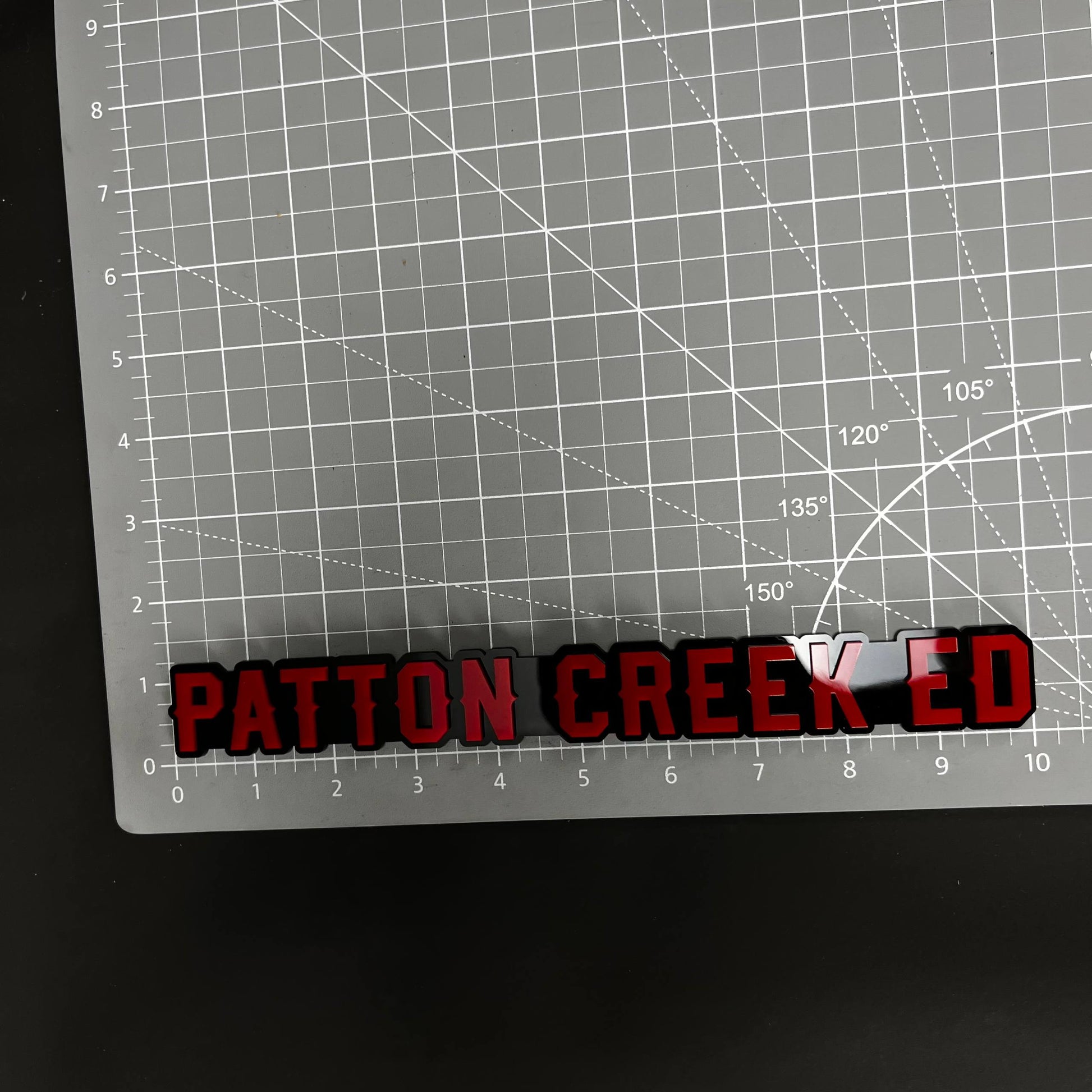 1PC PATTON CREEK ED 3D Acrylic Badge - Car Truck Emblem Fender Sticker