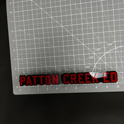 1PC PATTON CREEK ED 3D Acrylic Badge - Car Truck Emblem Fender Sticker