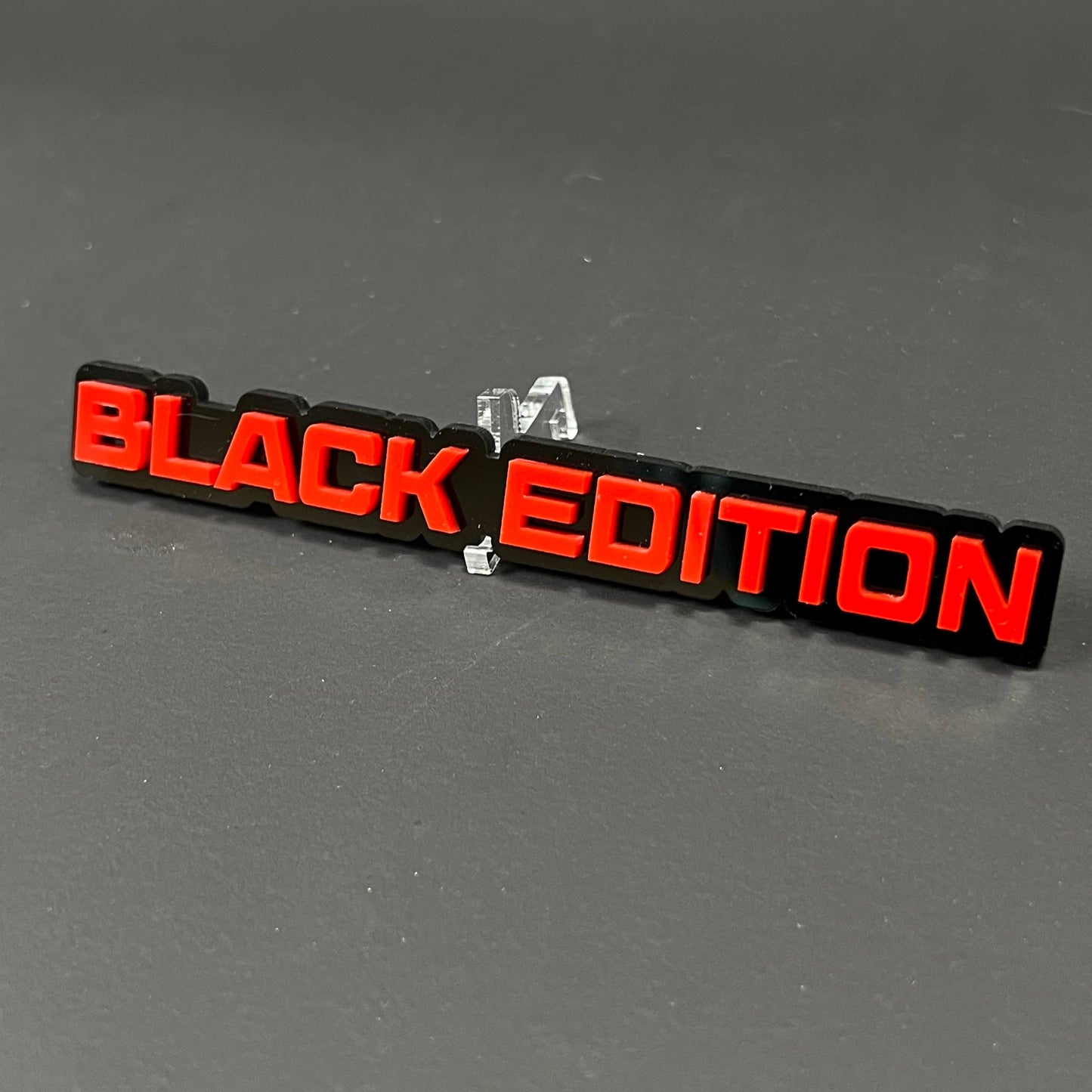 1PC BLACK EDITION 3D Acrylic Badge - Car Truck Emblem Fender Sticker