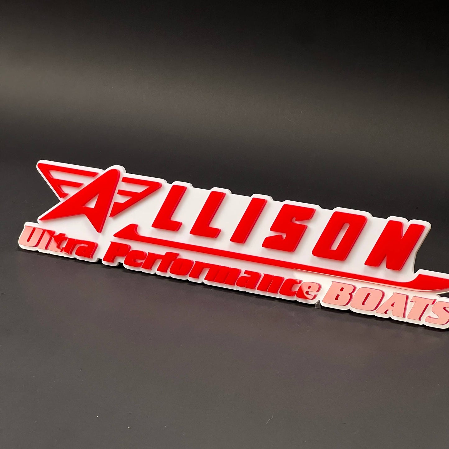1PC ALLISON Ultra Performance BOATS 3D Acrylic Car Badge - Fender Emblem