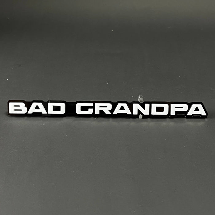1PC BAD GRANDPA 3D Acrylic Badge - Car Truck Emblem Fender Sticker