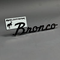 1PC Bronco Wildtrak (Silver) 3D Acrylic Badge - Car Truck Emblem Fender Tailgate Trunk Sticker