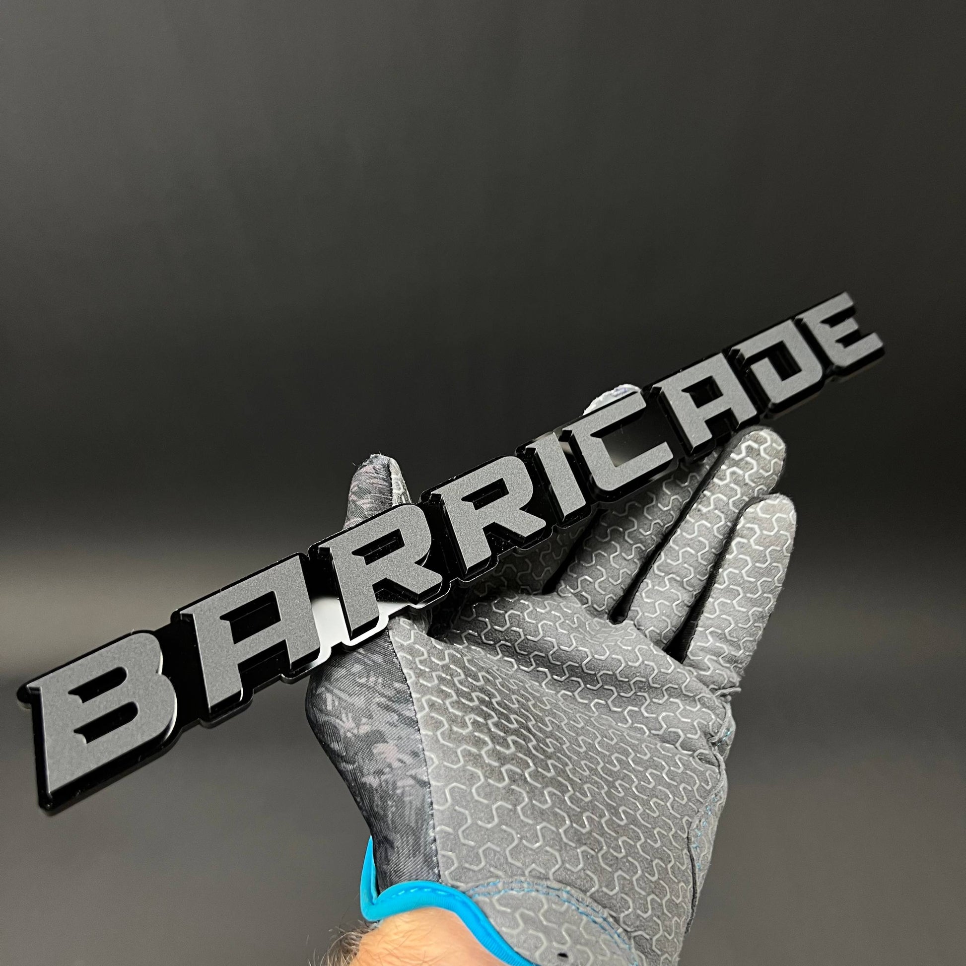1PC BARRICADE 3D Acrylic Badge - Car Truck Emblem Fender Tailgate Trunk Sticker