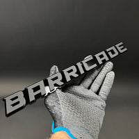 1PC BARRICADE 3D Acrylic Badge - Car Truck Emblem Fender Tailgate Trunk Sticker
