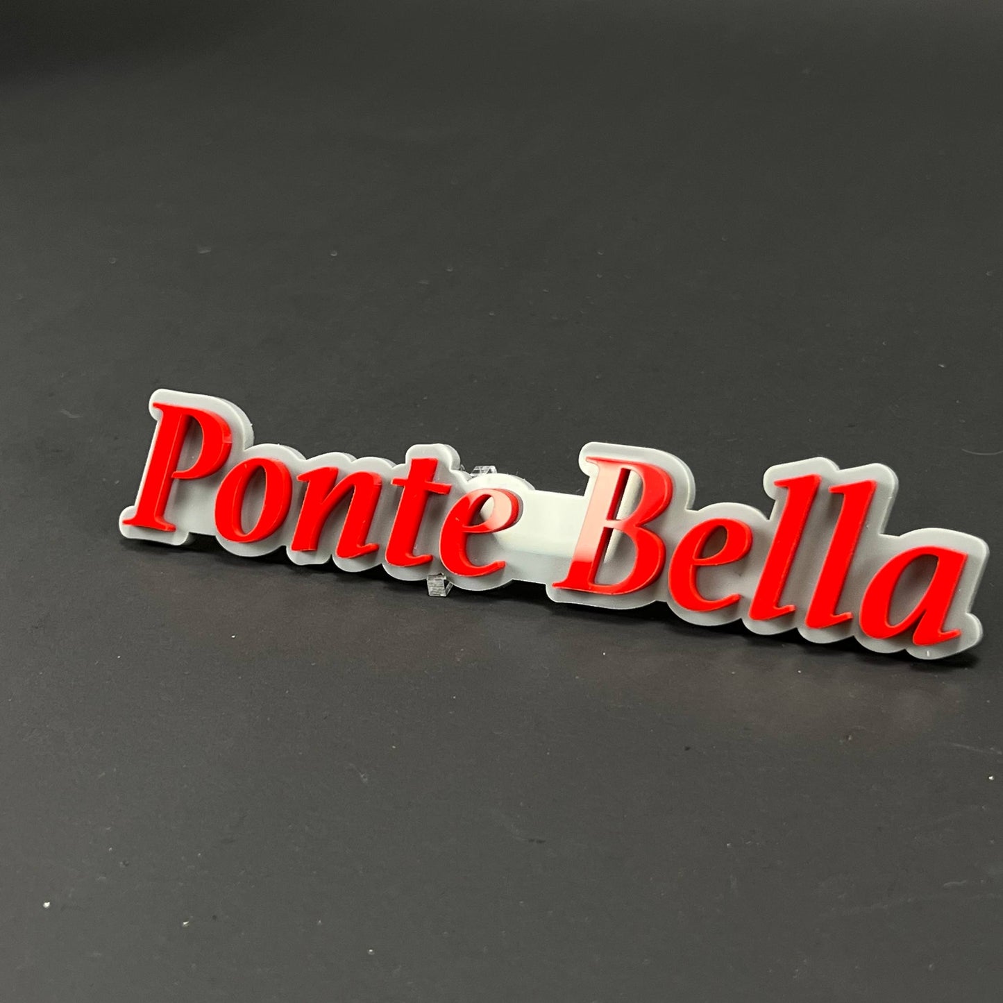 1PC Ponte Bella 3D Acrylic Badge - Car Truck Emblem Fender Sticker