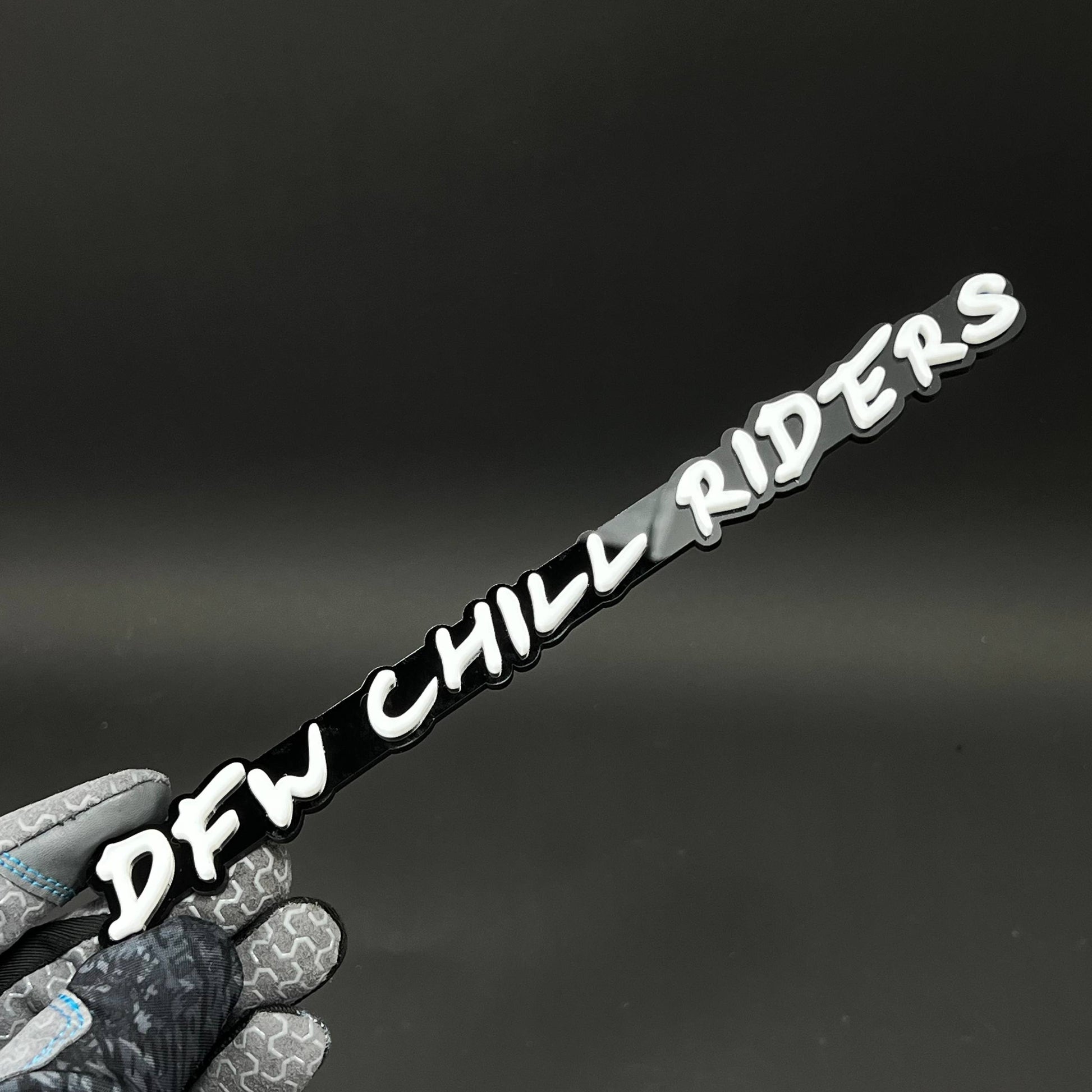 1PC DFW CHILL RIDERS 3D Acrylic Badge - Car Truck Emblem Fender Sticker