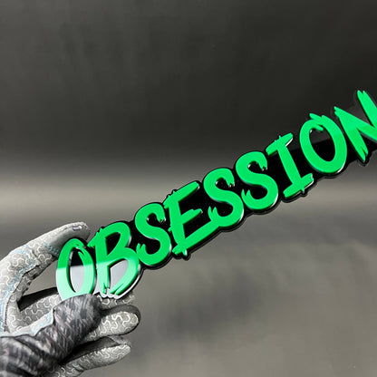 1PC OBSESSION 3D Acrylic Badge - Car Truck Emblem Fender Tailgate Trunk Sticker