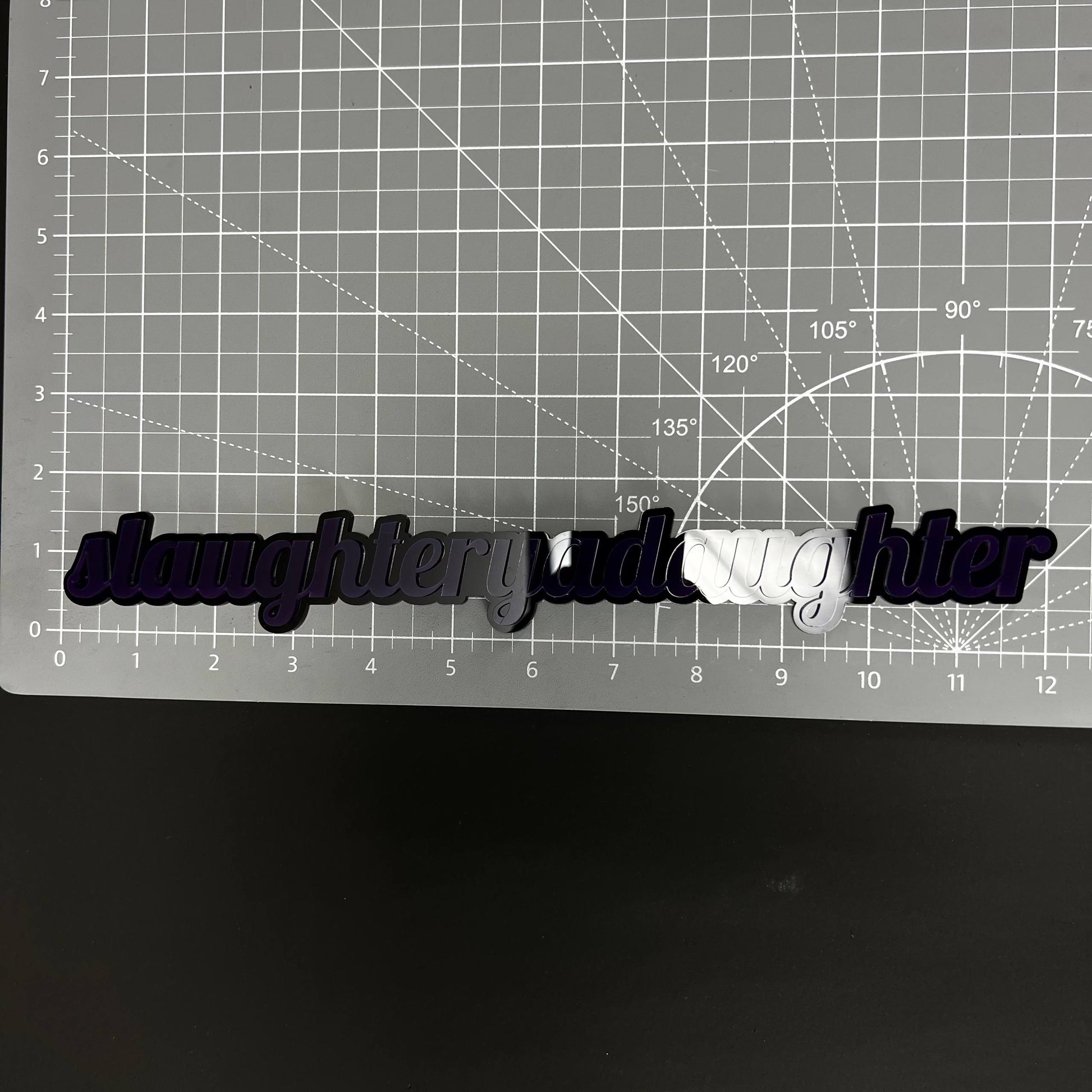 1PC slaughteryadaughter 3D Acrylic Badge - Car Truck Emblem Fender Sticker
