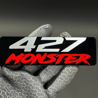 1PC 427 MONSTER 3D Acrylic Badge - Car Truck Emblem Fender Sticker