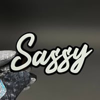 1PC Sassy 3D Acrylic Badge - Car Truck Emblem Fender Tailgate Trunk Sticker