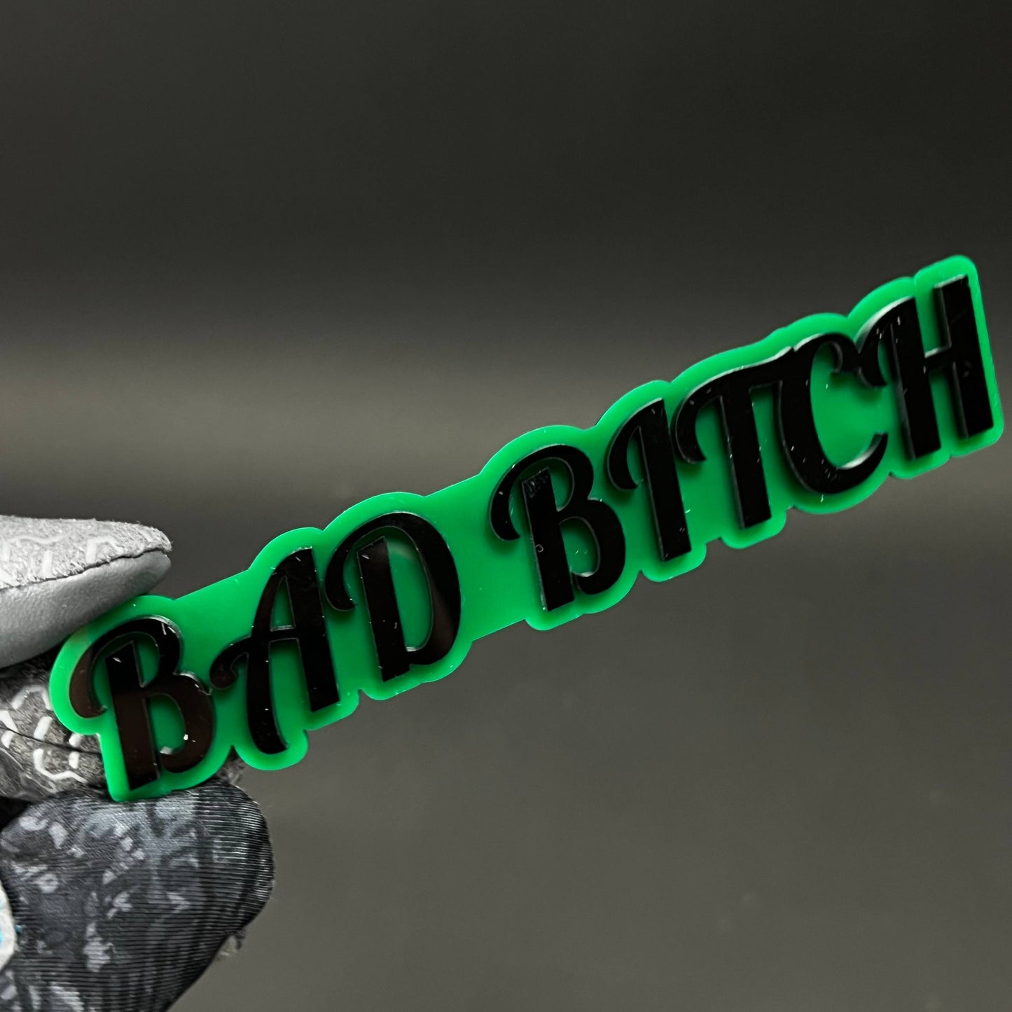 1PC BAD BITCH 3D Acrylic Badge - Car Truck Emblem Fender Tailgate Trunk Sticker