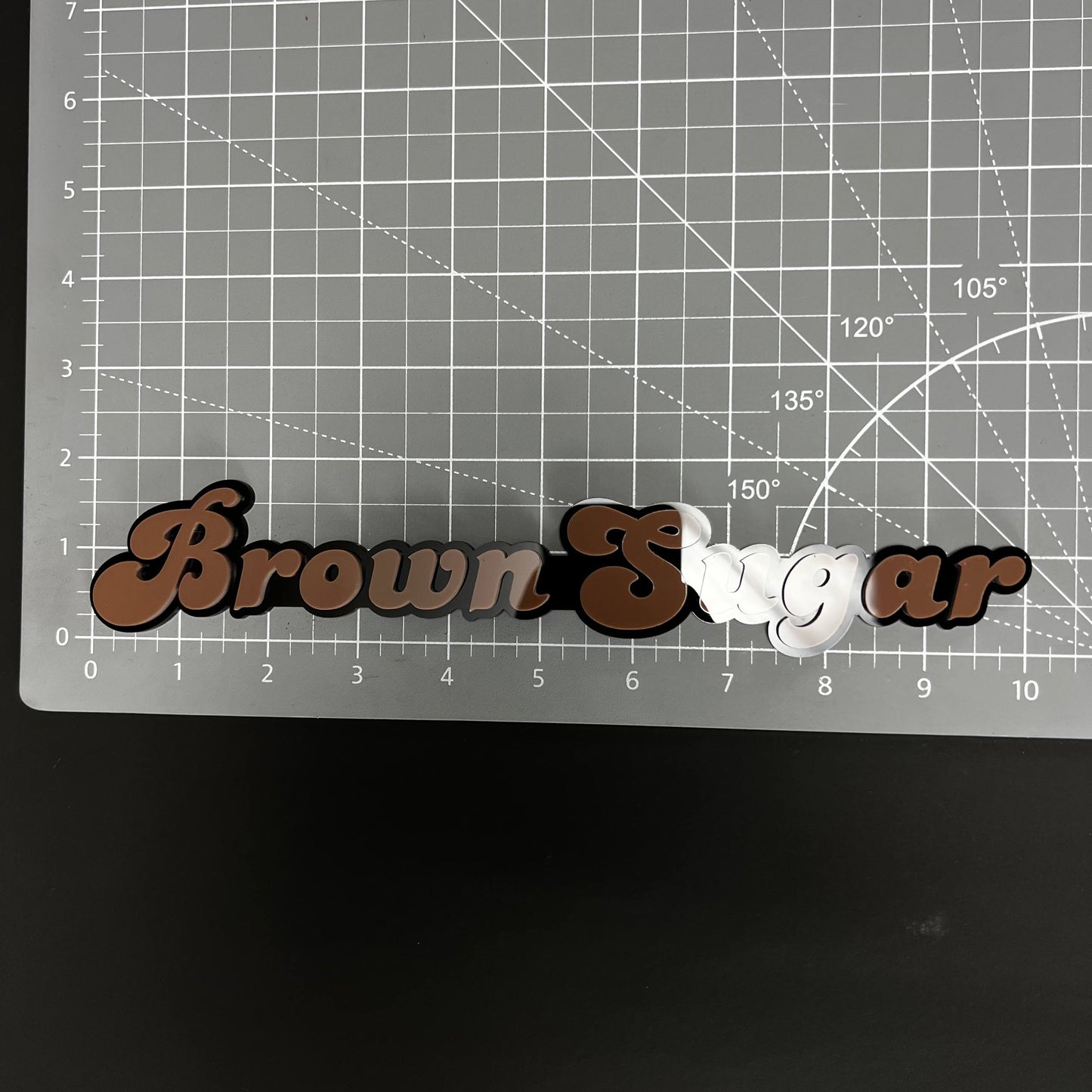 1PC Brown Sugar 3D Acrylic Badge - Car Truck Emblem Fender Sticker