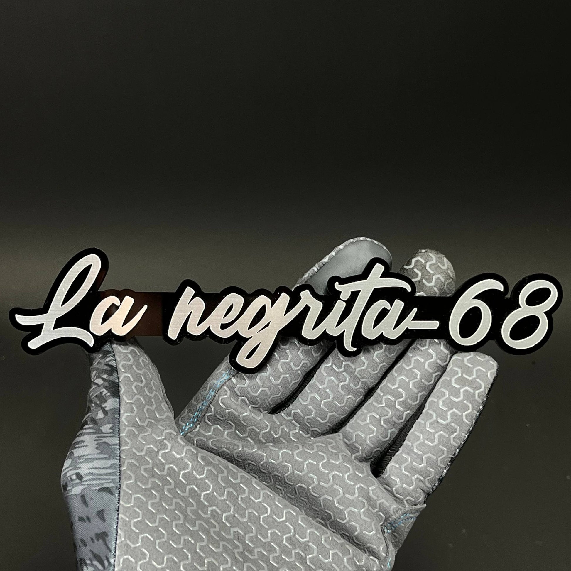 1PC La negrita-68 3D Acrylic Badge - Car Truck Emblem Fender Sticker