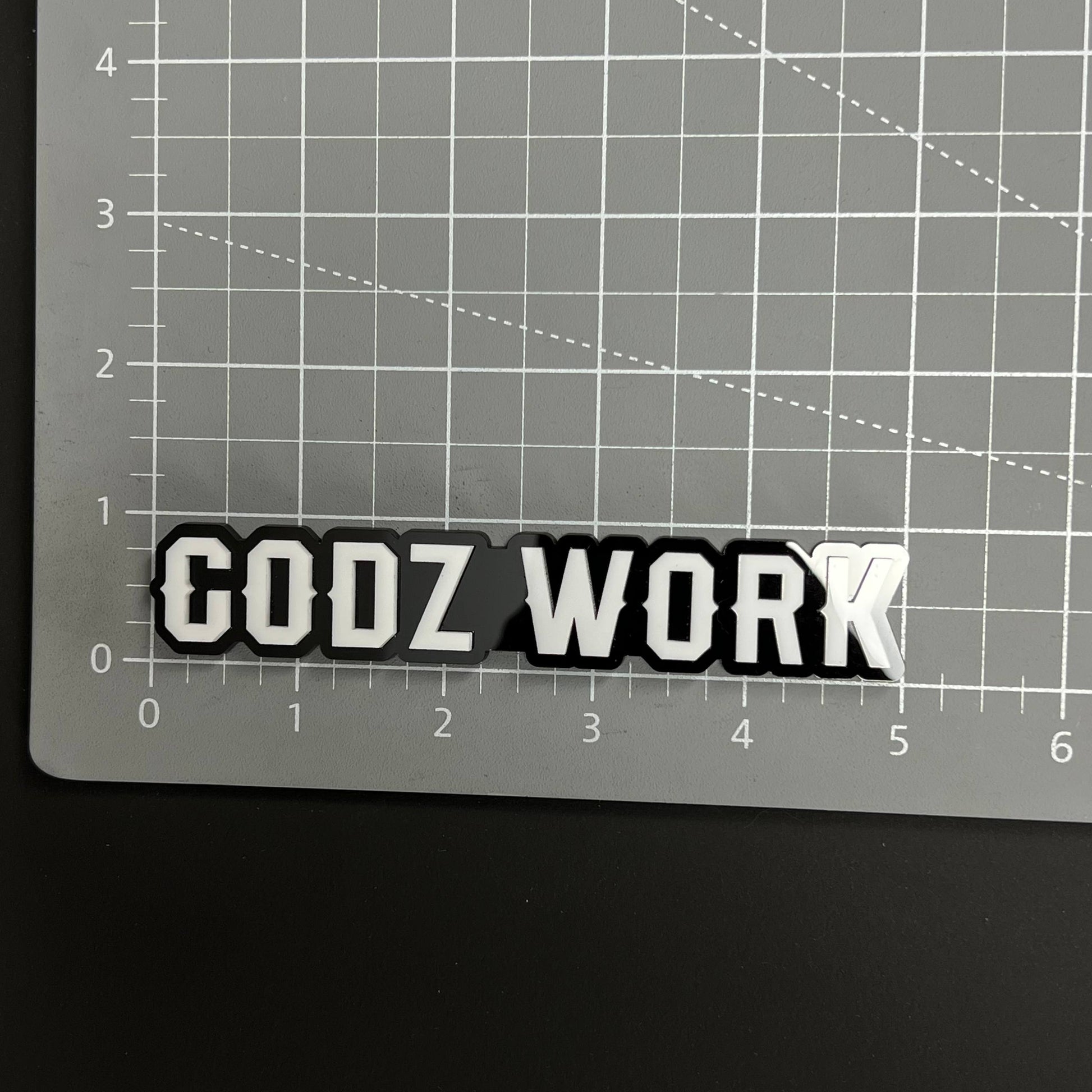 1PC CODZ WORK 3D Acrylic Badge - Car Truck Emblem Fender Tailgate Trunk Sticker