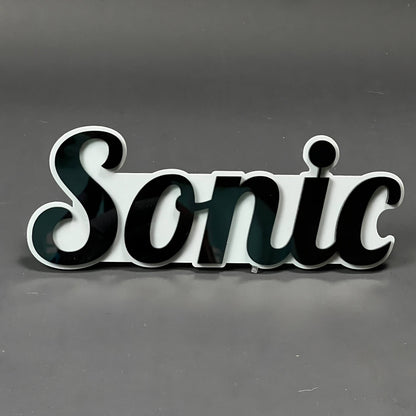 1PC Sonic 3D Acrylic Badge - Car Truck Emblem Fender Tailgate Trunk Sticker